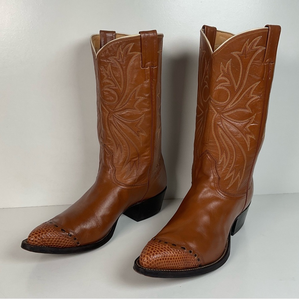 Vintage Nocona Cowboy Boots | Teju Lizard Wingtip | Men’s 10.5 D